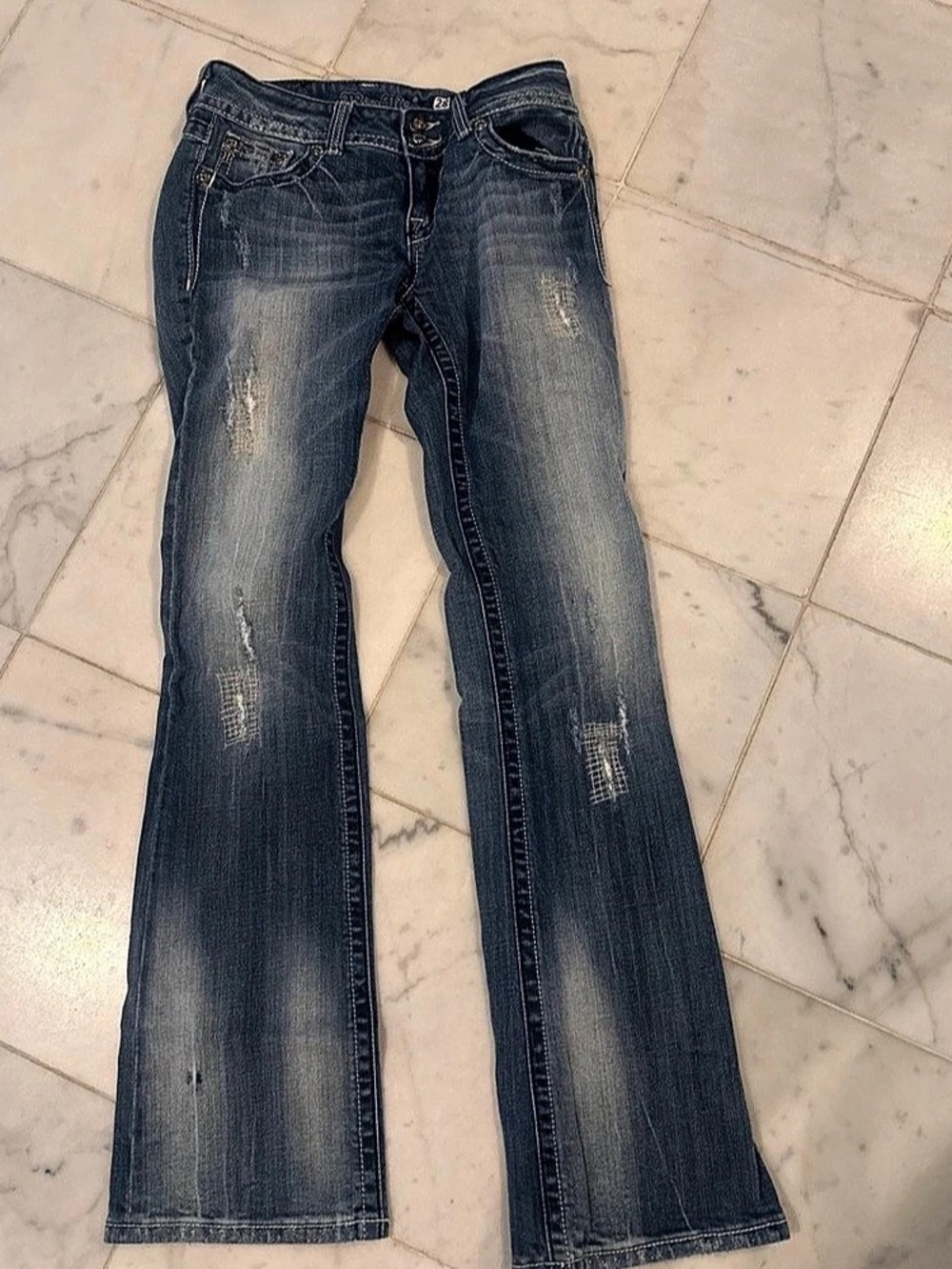 Miss Me Angel Wings Bootcut Jeans JP5082 Boot Cut Jeans Blue Waist 28